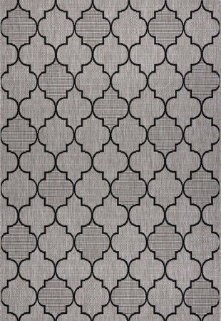 Dywan sizalowy Floorlux koniczyna 20607 silver black