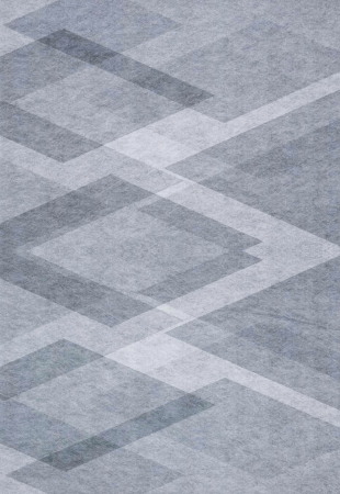 Dywan dziecięcy Print 3D Crystal Velvet romby szary
