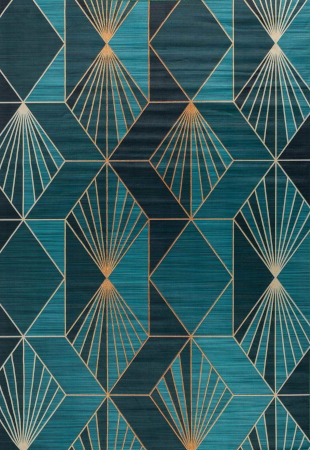 Dywan dziecięcy Print 3D Geometria zielony