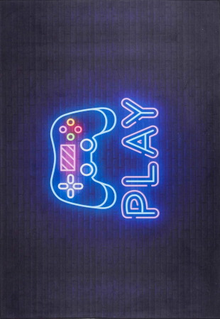 Dywan dziecięcy Print 3D Play neon