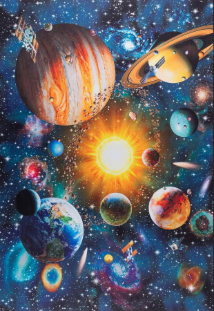 Dywan dziecięcy Print 3D planety